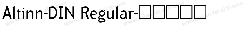 Altinn-DIN Regular字体转换